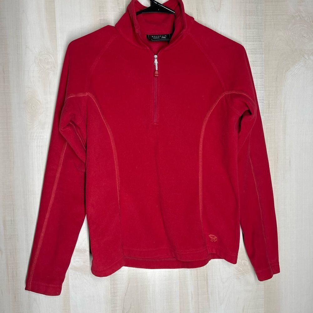 Mountain Hard Wear red fleece pullover, size small - Picture 2 of 12